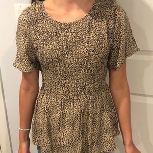 cheetah print blouse